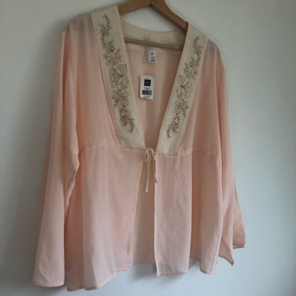 NWT Gap Silk Open Front Top - Picture 2 of 5